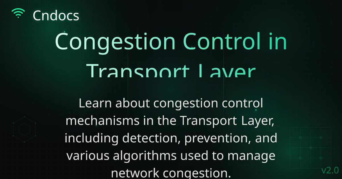 Congestion Control in Transport Layer